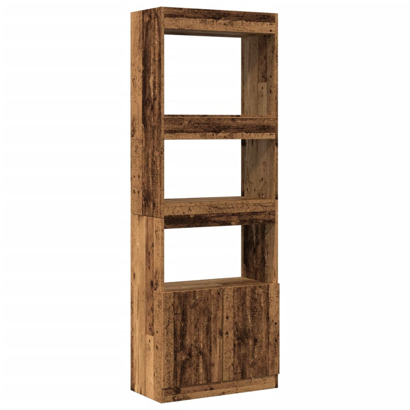 Highboard Altholz-Optik 63x33x180 cm Holzwerkstoff