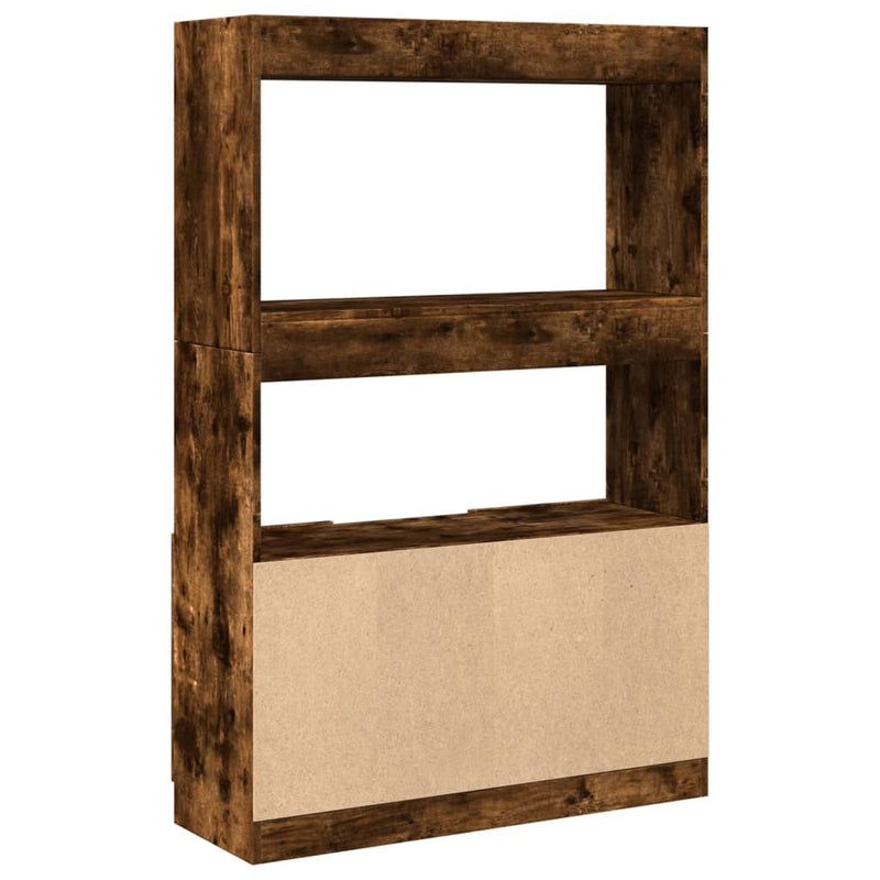 Highboard Räuchereiche 92x33x140 cm Holzwerkstoff