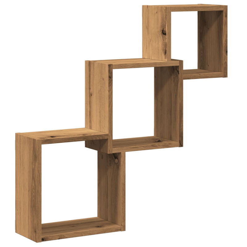 Wandregale Artisan-Eiche 68x15x68 cm Holzwerkstoff