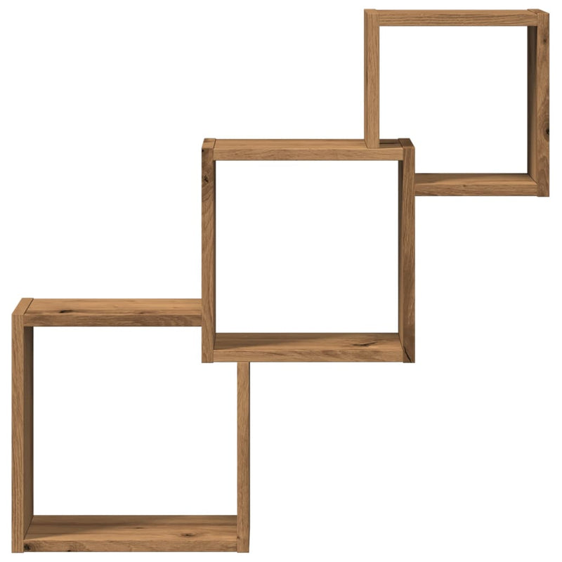 Wandregale Artisan-Eiche 68x15x68 cm Holzwerkstoff