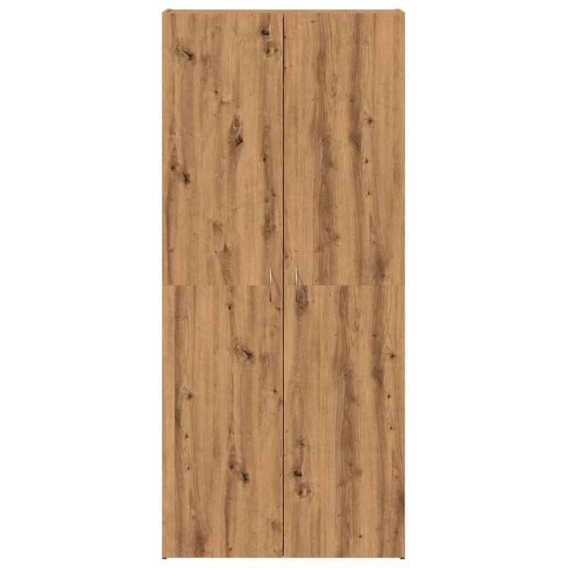 Schuhschrank Braun Eichen-Optik 80x35,5x180 cm Holzwerkstoff