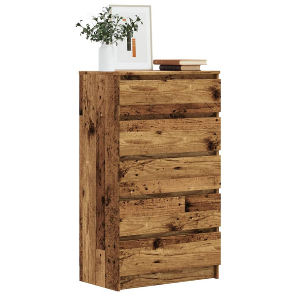 Schubladenschrank Altholz-Optik 60x36x103 cm Holzwerkstoff