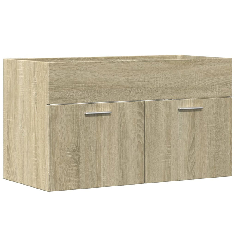 Waschbeckenunterschrank Sonoma-Eiche 80x38,5x46cm Holzwerkstoff