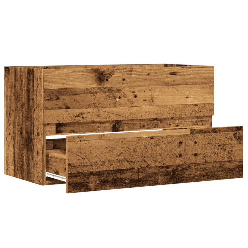 Bad-Hängeschrank Altholz-Optik 80x38,5x45 cm Holzwerkstoff