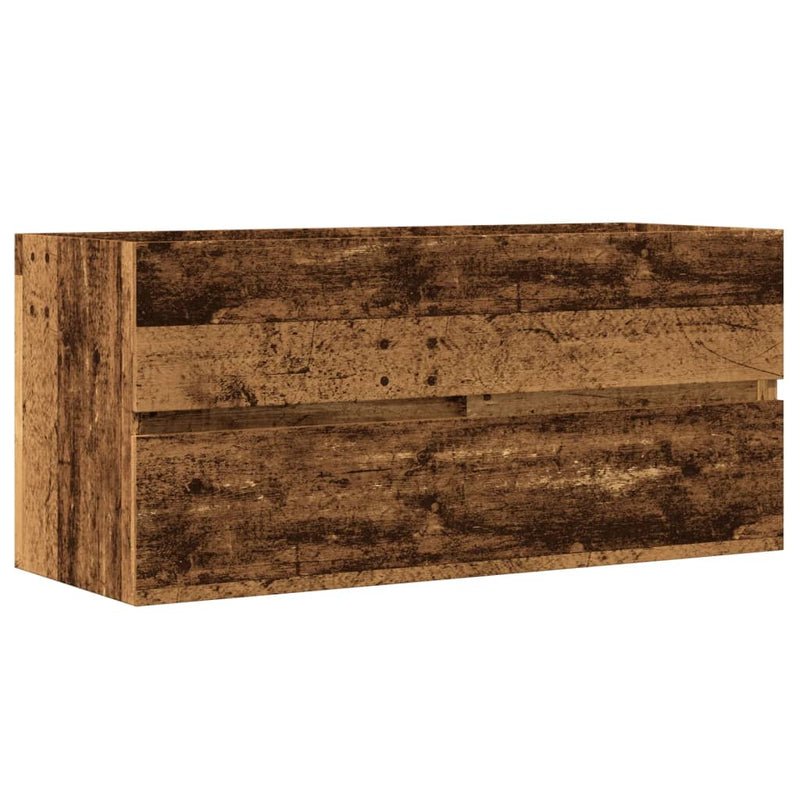 Waschbeckenschrank Altholz-Optik 100x38,5x45 cm Holzwerkstoff