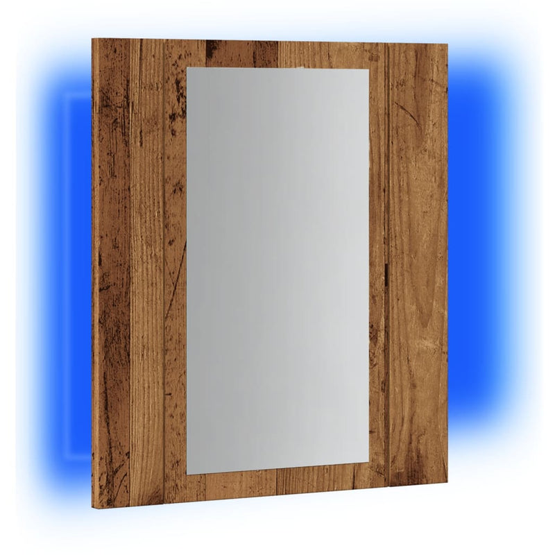 LED-Spiegelschrank Altholz-Optik 40x12x45 cm Holzwerkstoff