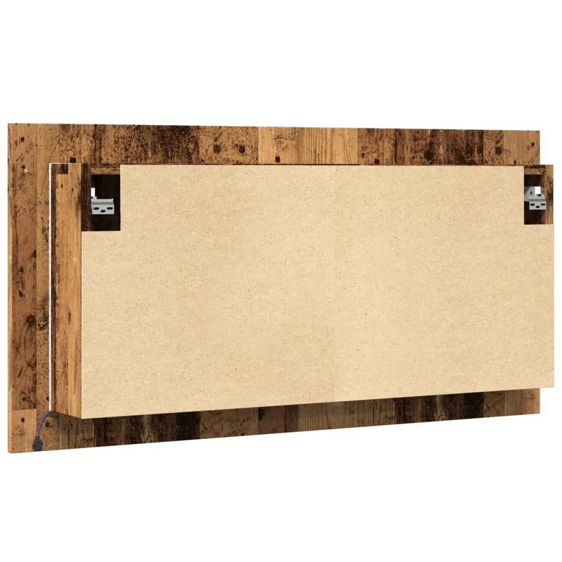 LED-Spiegelschrank Altholz-Optik 90x12x45 cm Holzwerkstoff