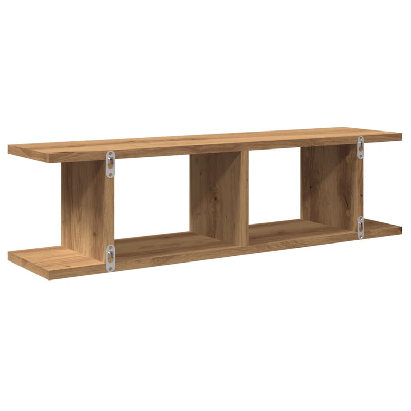 Wandregale 2 Stk. Artisan-Eiche 75x18x20 cm Holzwerkstoff