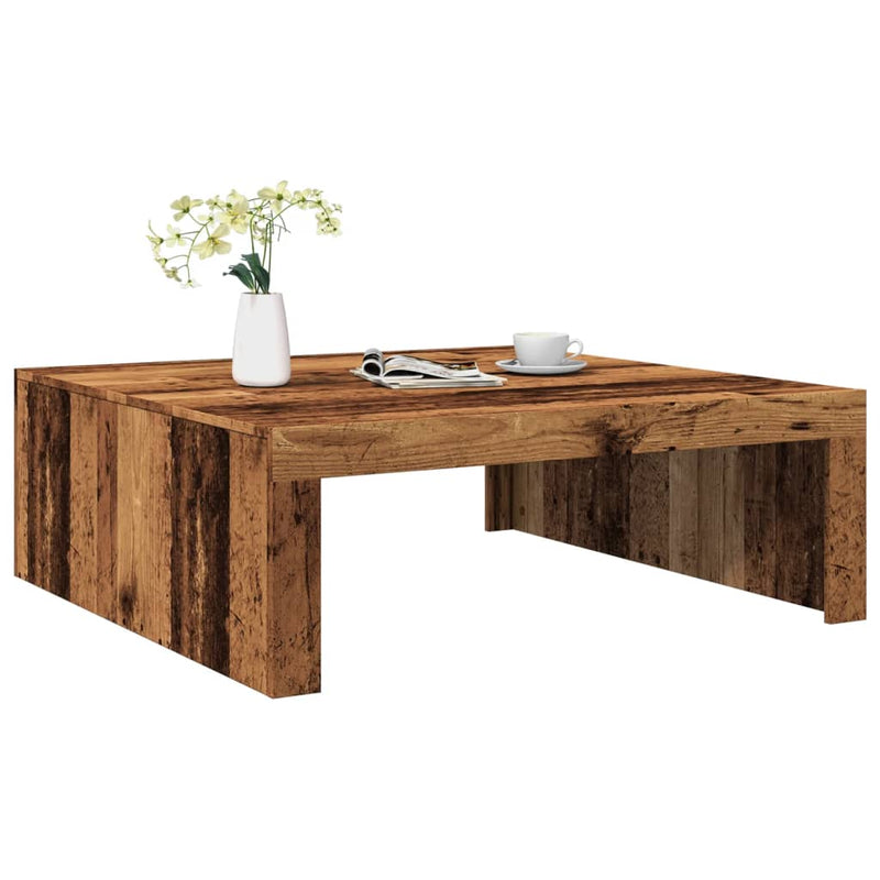 Couchtisch Altholz-Optik 100x100x35 cm Holzwerkstoff