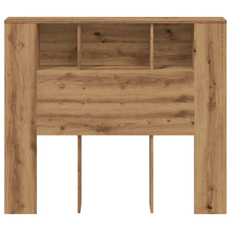 Kopfteil mit Ablagen Artisan-Eiche 120x19x104,5cm Holzwerkstoff