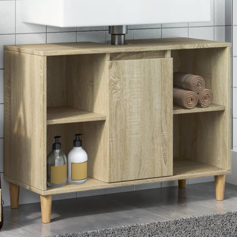 Badschrank Sonoma-Eiche 80x33x60 cm Holzwerkstoff