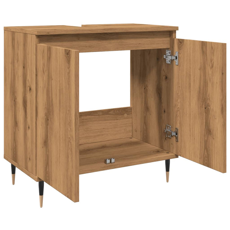 Badschrank Artisan-Eiche 58x33x60 cm Holzwerkstoff