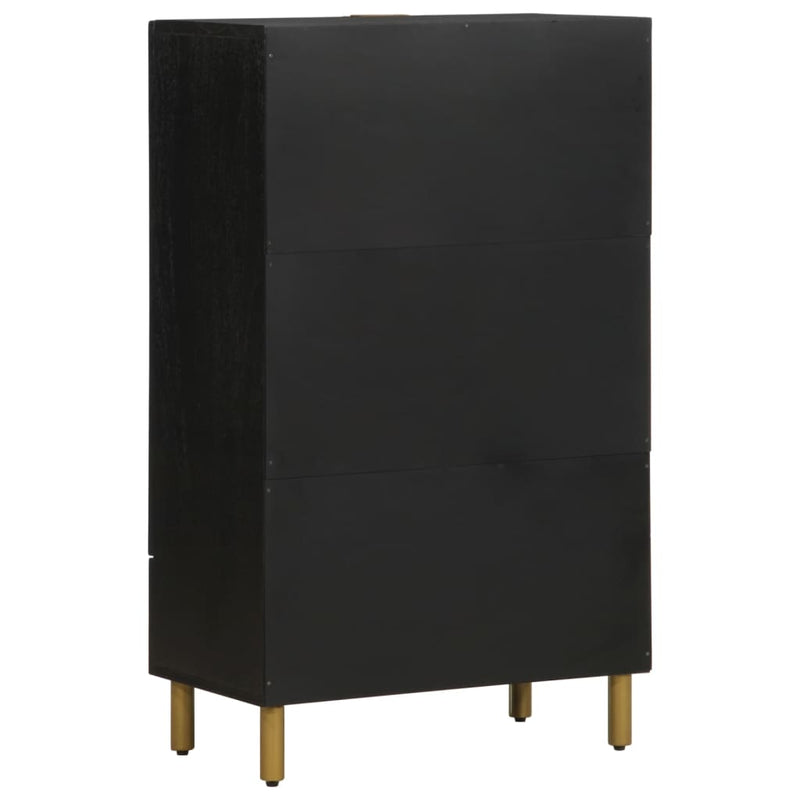 Highboard Schwarz 60x33x100 cm Holzwerkstoff