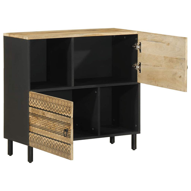 Sideboard 80x33,5x75 cm Raues Mangoholz