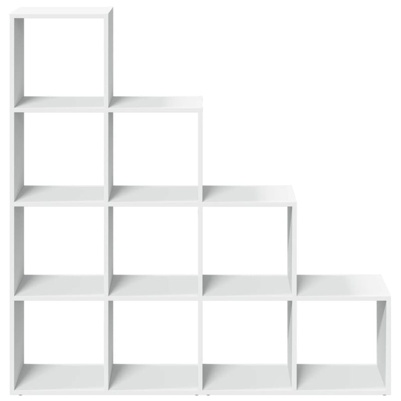 Raumteiler-Bücherregal 4 Stufen Weiß 131,5x29x131,5 cm