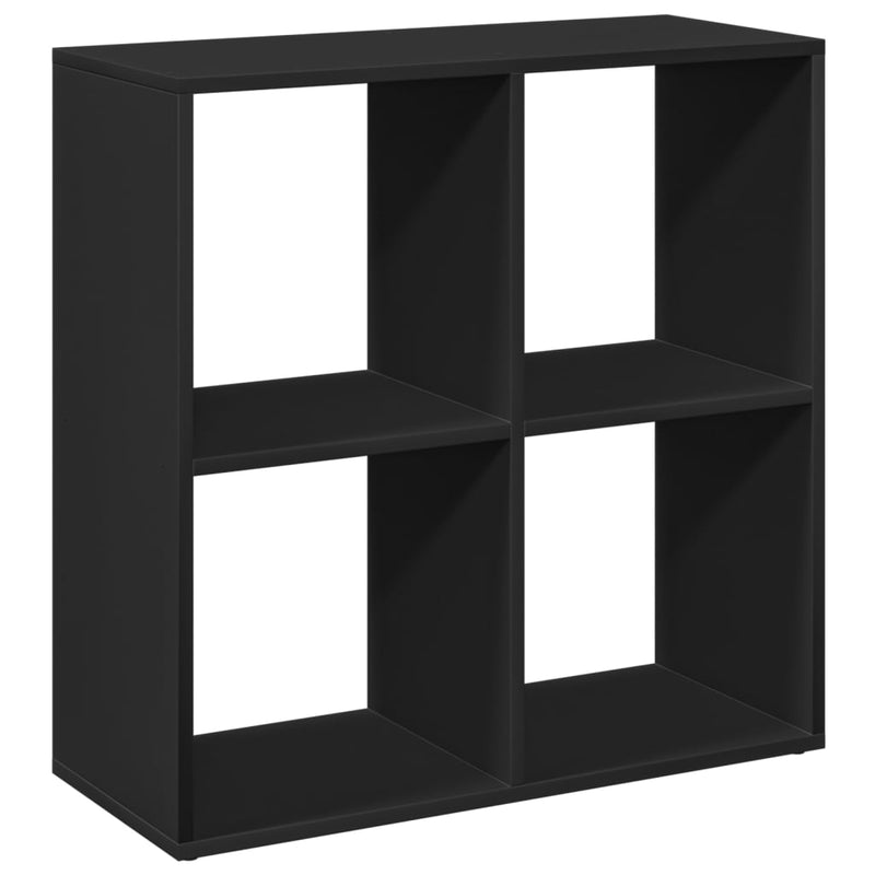 Raumteiler-Bücherregal Schwarz 69,5x29x69,5 cm Holzwerkstoff