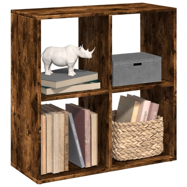 Raumteiler-Bücherregal Räuchereiche 69,5x29x69,5 cm