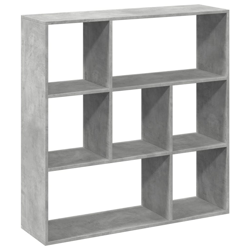 Raumteiler-Bücherregal Betongrau 102x29x103,5 cm Holzwerkstoff