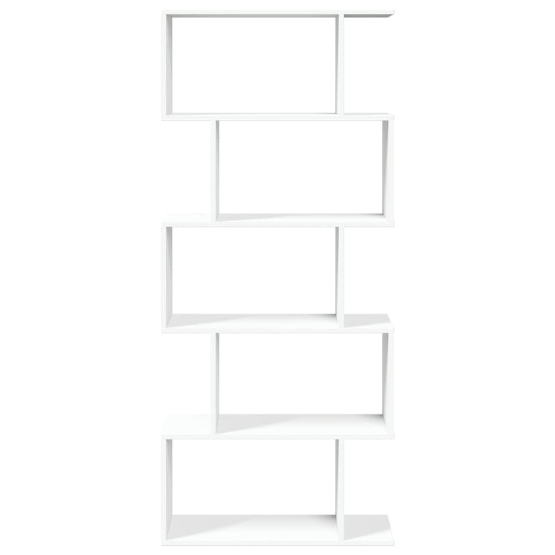 Raumteiler-Bücherregal 5 Etagen Weiß 70x24x161 cm Holzwerkstoff