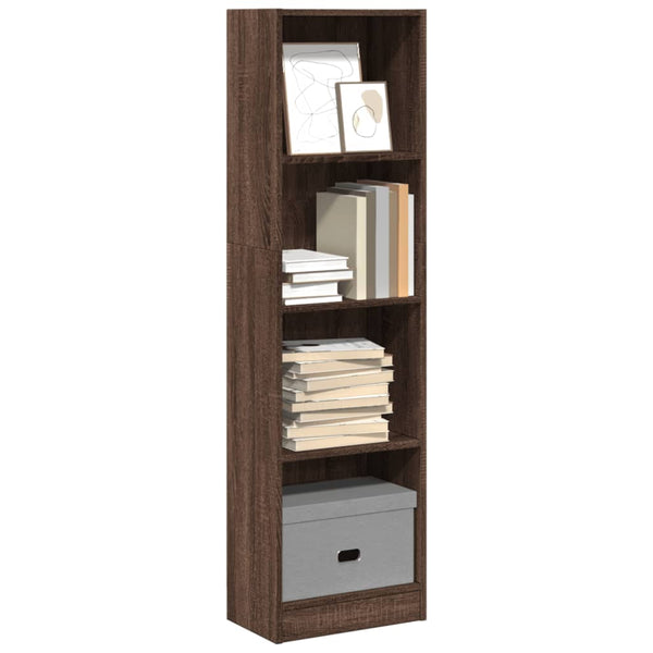 Bücherregal Braun Eichen-Optik 40x24x143 cm Holzwerkstoff