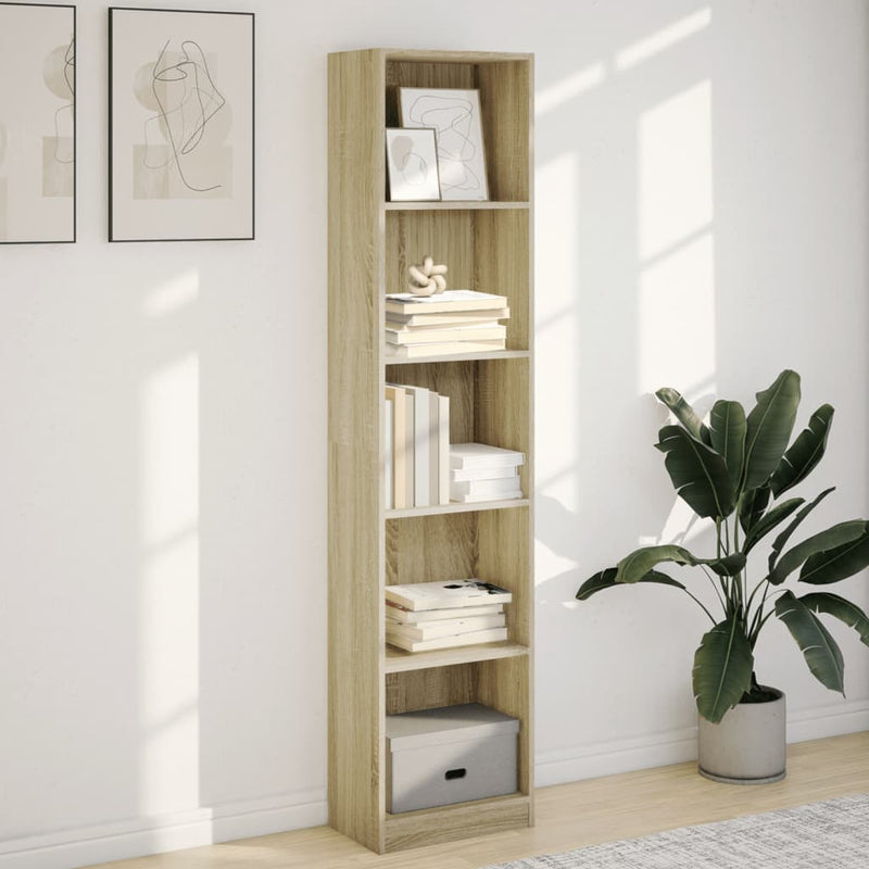 Bücherregal Sonoma-Eiche 40x24x176 cm Holzwerkstoff