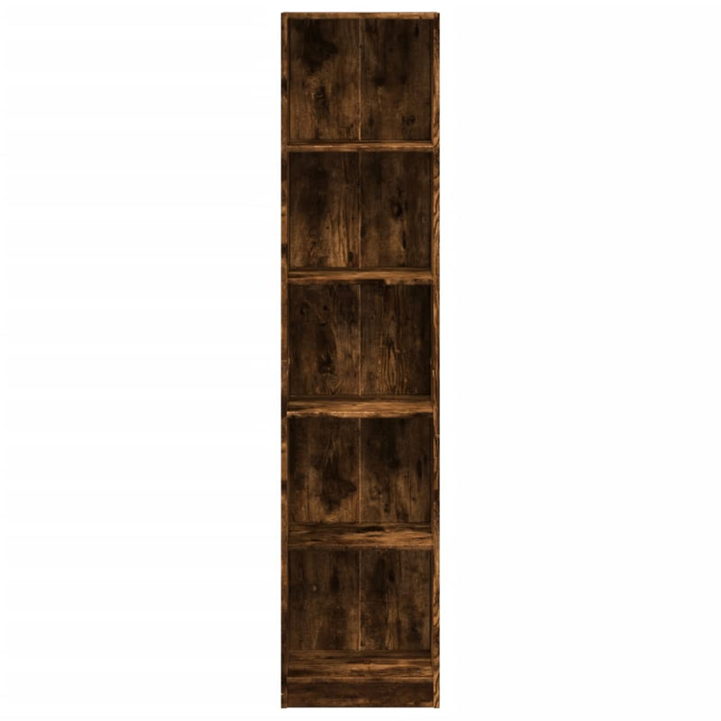 Bücherregal Räuchereiche 40x24x176 cm Holzwerkstoff