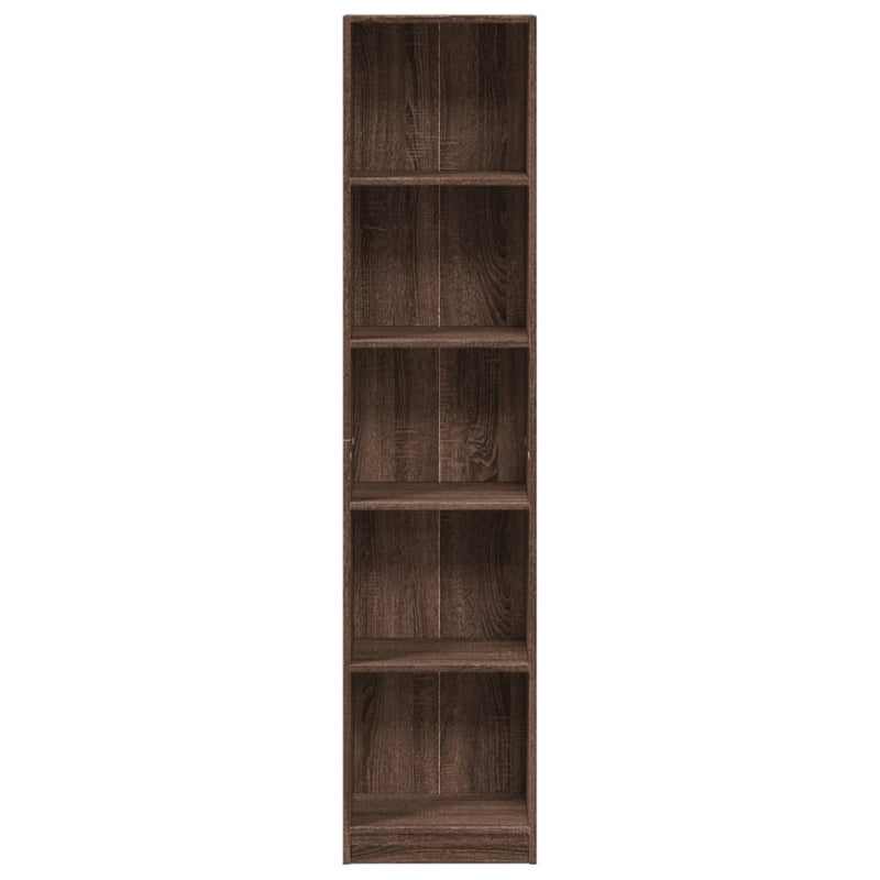 Bücherregal Braun Eichen-Optik 40x24x176 cm Holzwerkstoff