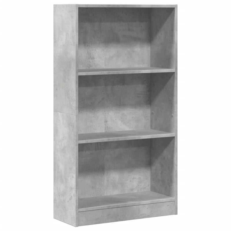 Bücherregal Betongrau 60x24x109 cm Holzwerkstoff