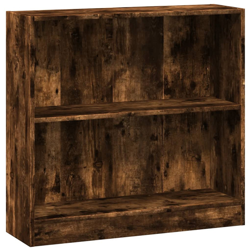 Bücherregal Räuchereiche 80x24x76 cm Holzwerkstoff