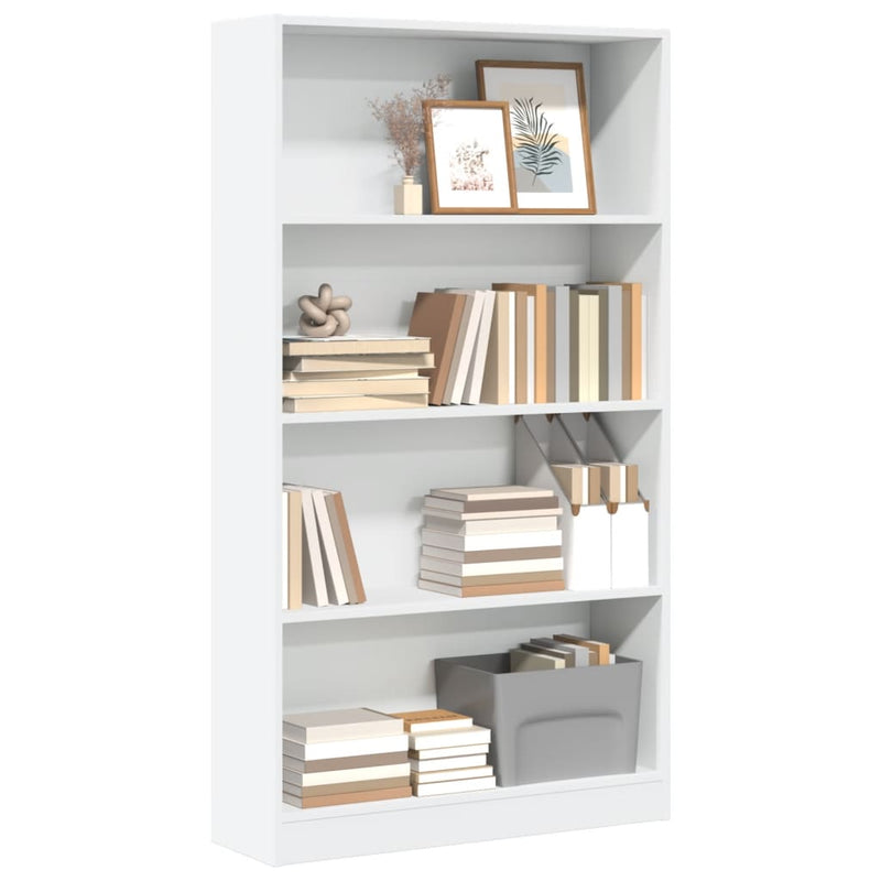 Bücherregal Weiß 80x24x143 cm Holzwerkstoff