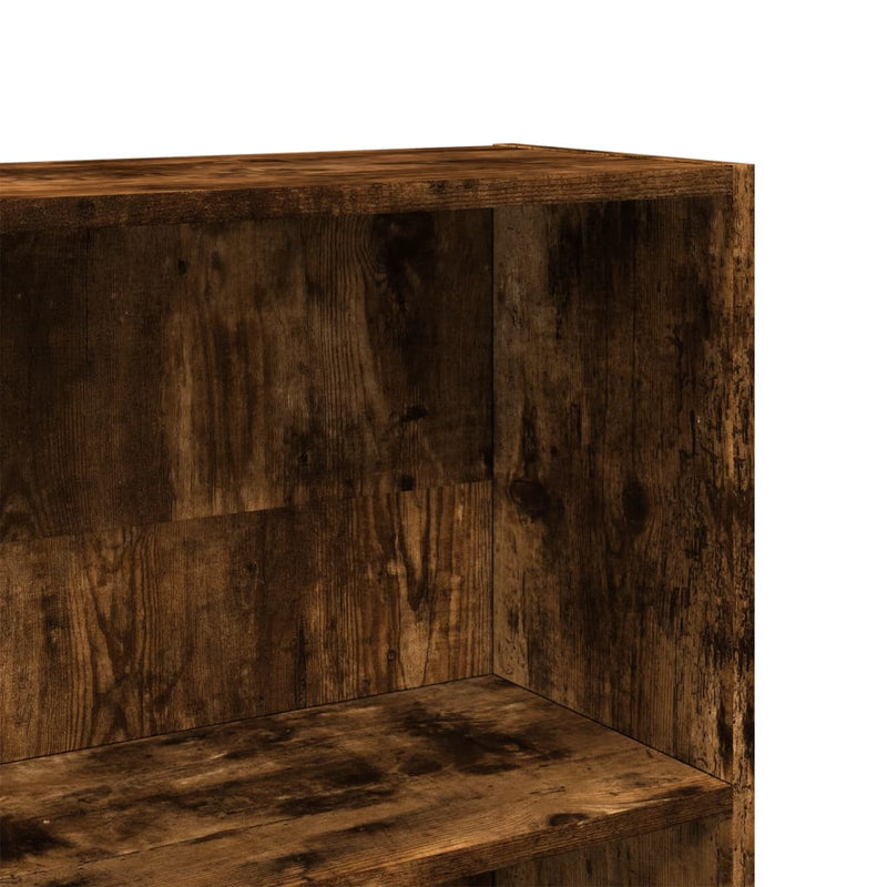 Bücherregal Räuchereiche 80x24x176 cm Holzwerkstoff