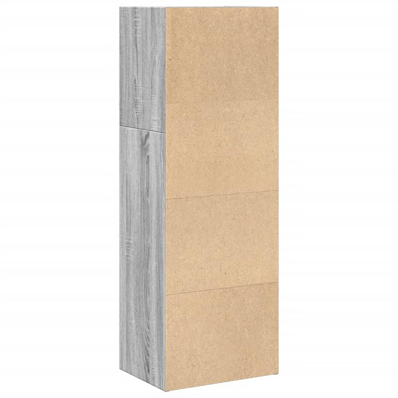 Bücherregal Grau Sonoma 40x30x114 cm Holzwerkstoff