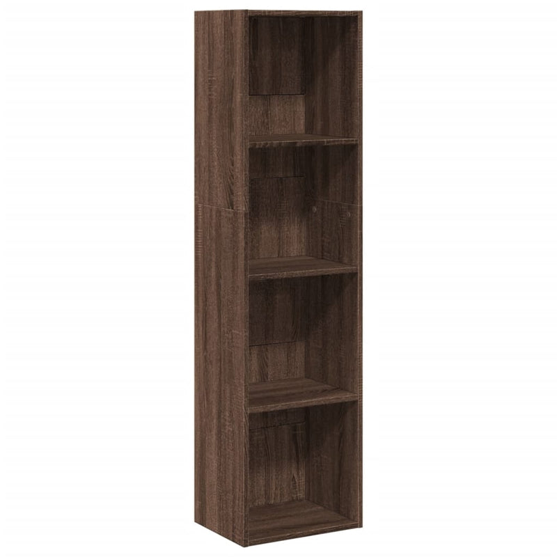 Bücherregal Braun Eichen-Optik 40x30x152 cm Holzwerkstoff