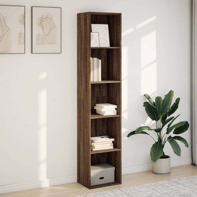 Bücherregal Braun Eichen-Optik 40x30x189 cm Holzwerkstoff