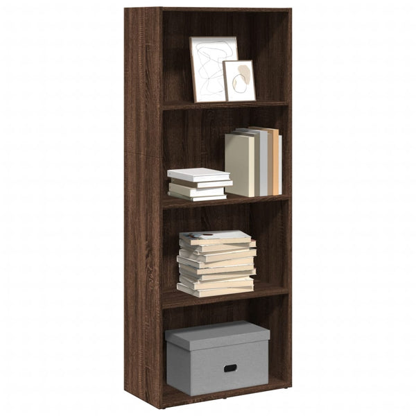 Bücherregal Braun Eichen-Optik 60x30x152 cm Holzwerkstoff