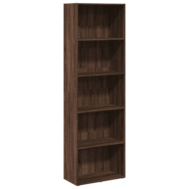 Bücherregal Braun Eichen-Optik 60x30x189 cm Holzwerkstoff