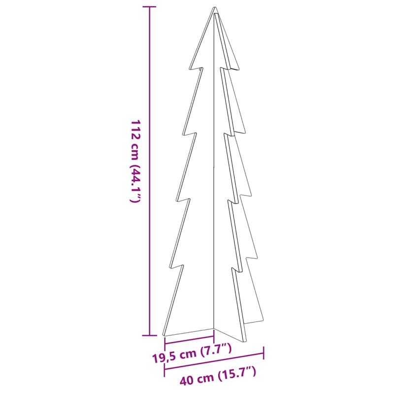 Weihnachtsbaum zum Schmücken 112 cm Massivholz Kiefer