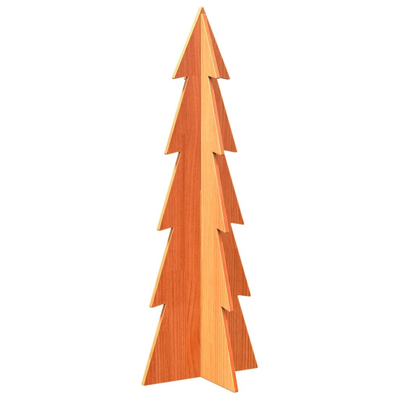 Weihnachtsbaum zum Schmücken Wachsbraun 112cm Massivholz Kiefer