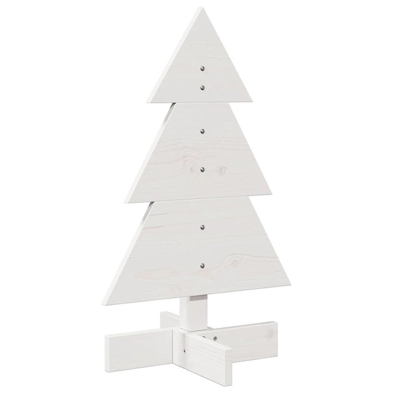 Weihnachtsbaum zum Schmücken Weiß 60 cm Massivholz Kiefer