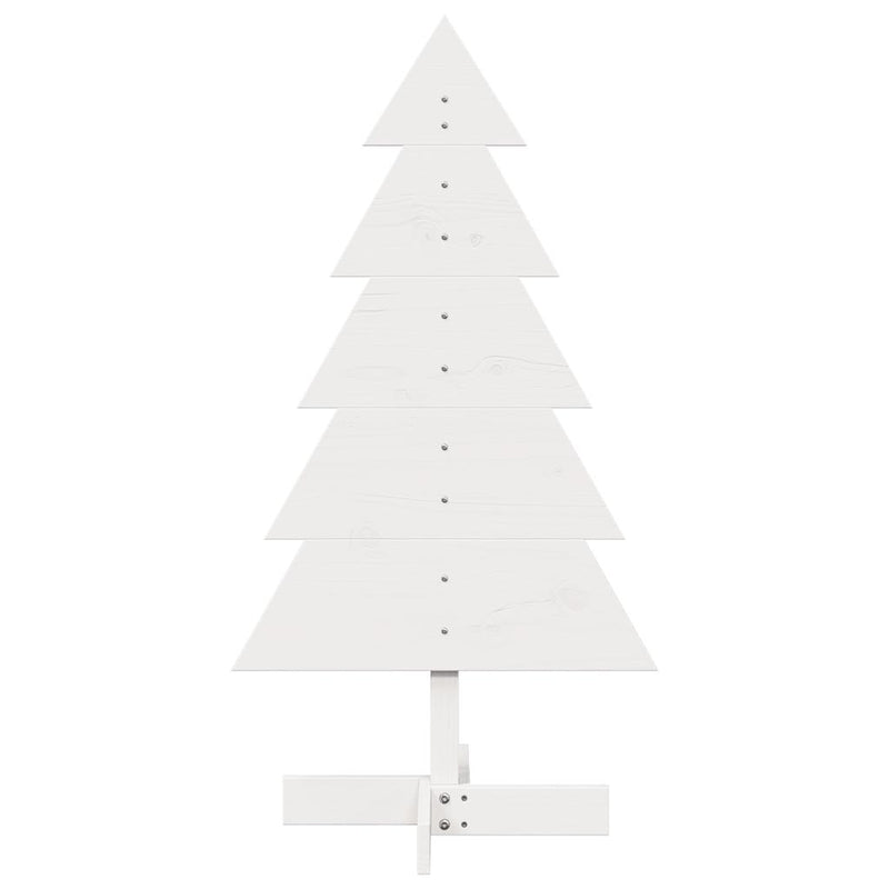 Weihnachtsbaum zum Schmücken Weiß 100 cm Massivholz Kiefer