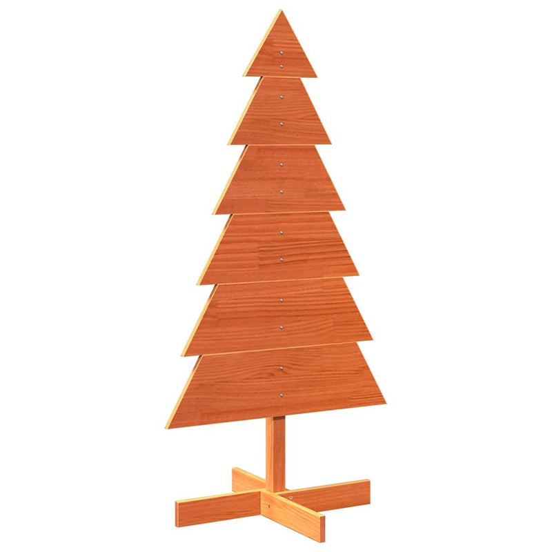 Weihnachtsbaum zum Schmücken Wachsbraun 120cm Massivholz Kiefer