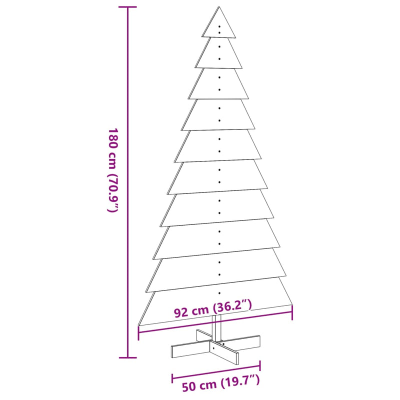 Weihnachtsbaum Holz zum Schmücken 180 cm Massivholz Kiefer