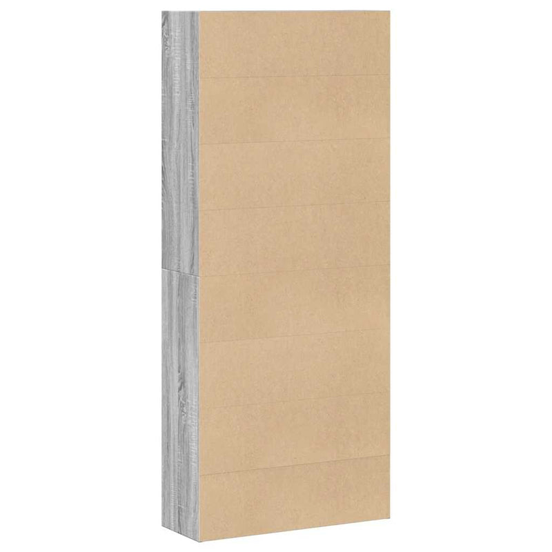 Bücherregal Grau Sonoma 80x30x189 cm Holzwerkstoff