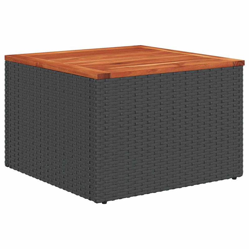 6-tlg. Garten-Sofagarnitur mit Kissen Schwarz Poly Rattan