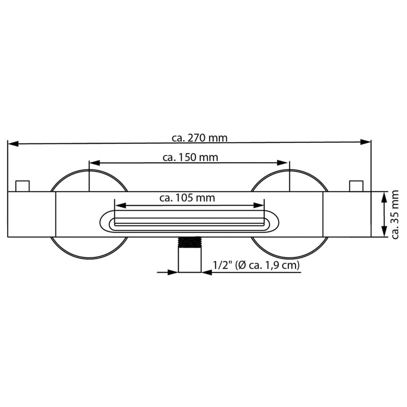 EISL Badewannenarmatur mit Thermostat CARNEO Chrom