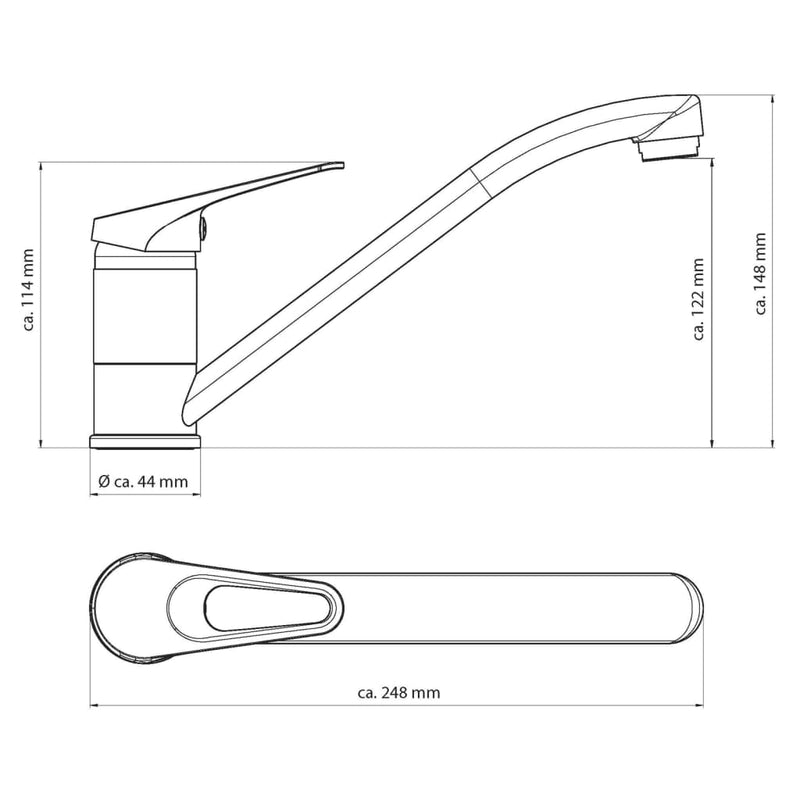 EISL Spültischarmatur SPEED Schwarz-Chrom