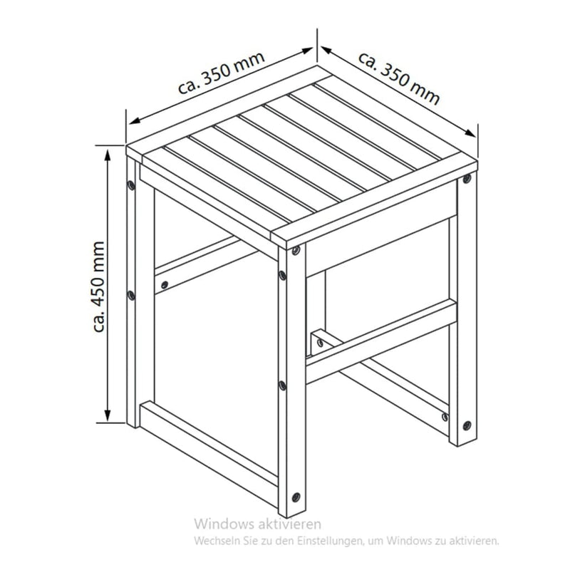 EISL Badhocker 35x35x45 cm Bambus