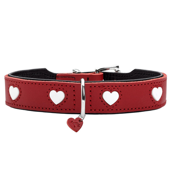 Hundehalsband Hunter Love Rot S/M 38-44 cm