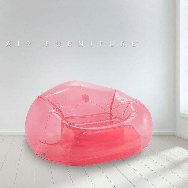Aufblasbarer Pool-Sessel Intex Beanless Durchsichtig Rosa 137 x 74 x 127 cm (4 Stück)