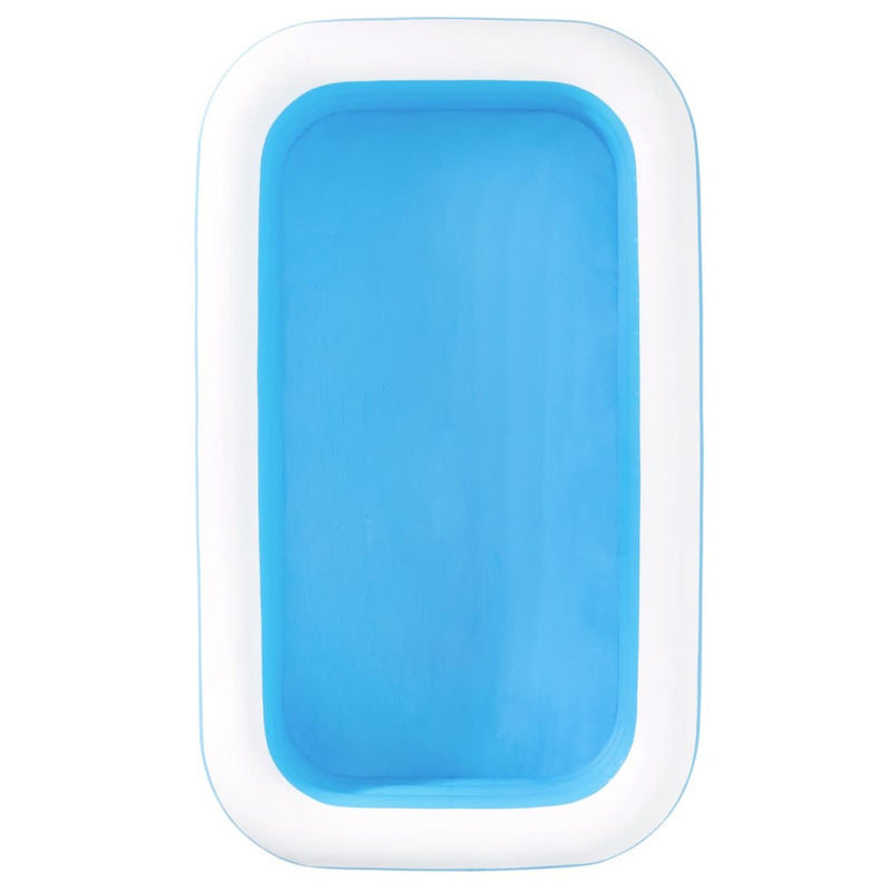 Bestway Aufblasbarer Familienpool Rechteckig 262x175x51 cm Blau Weiß